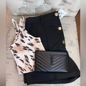 NWT Zara High Waisted Trouser Shorts